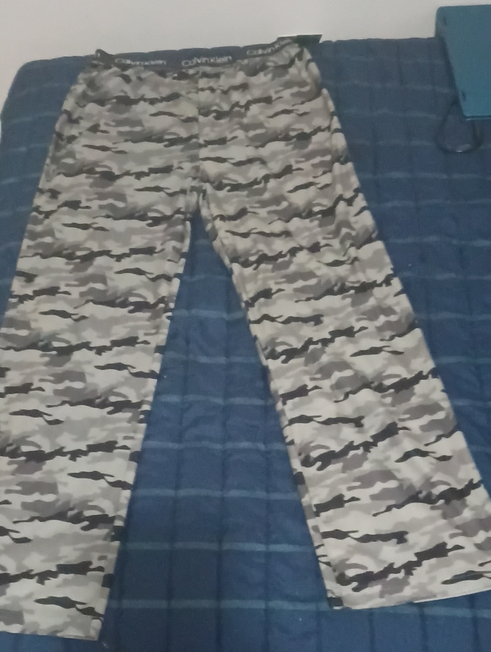Calvin Klein Gray & Black Camouflage Lounge Pants